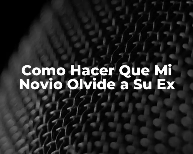 Como Hacer Que Mi Novio Olvide a Su Ex