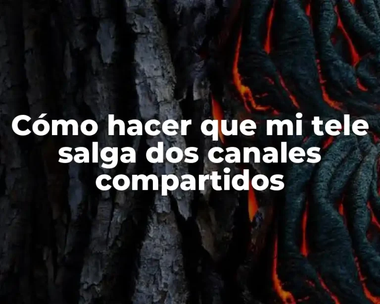 Cómo hacer que mi tele salga dos canales compartidos