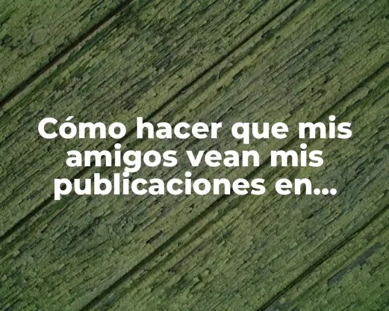 Cómo hacer que mis amigos vean mis publicaciones en Facebook