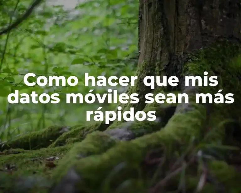 Como hacer que mis datos móviles sean más rápidos