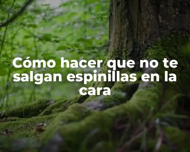 Cómo hacer que no te salgan espinillas en la cara