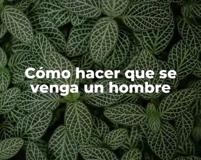 Cómo hacer que se venga un hombre
