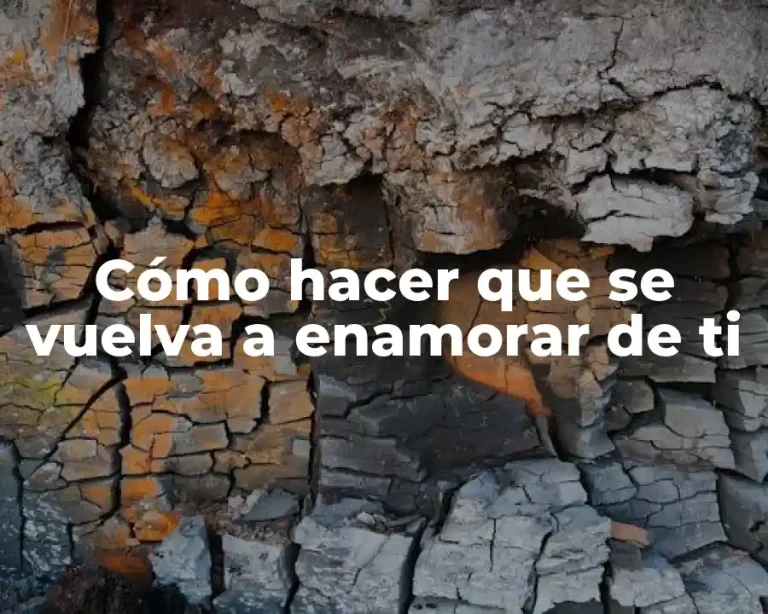 Cómo hacer que se vuelva a enamorar de ti