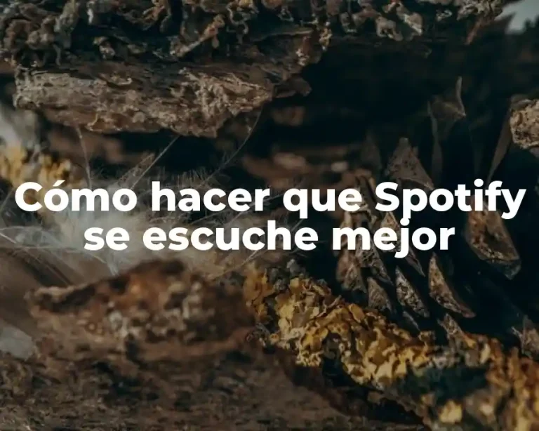 Cómo hacer que Spotify se escuche mejor