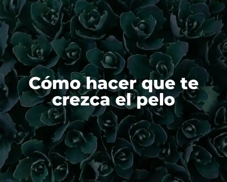 Cómo hacer que te crezca el pelo