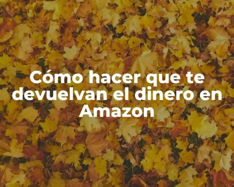 Cómo hacer que te devuelvan el dinero en Amazon