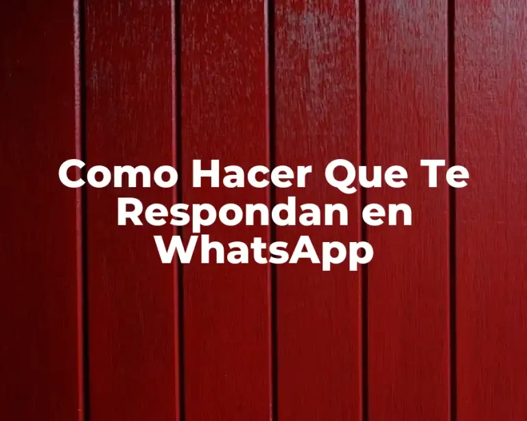 Como Hacer Que Te Respondan en WhatsApp