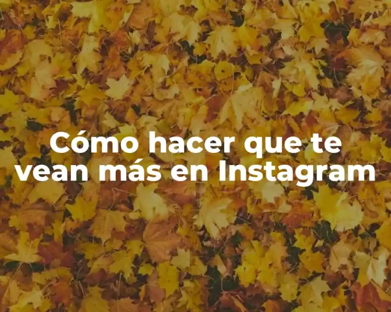 Cómo hacer que te vean más en Instagram