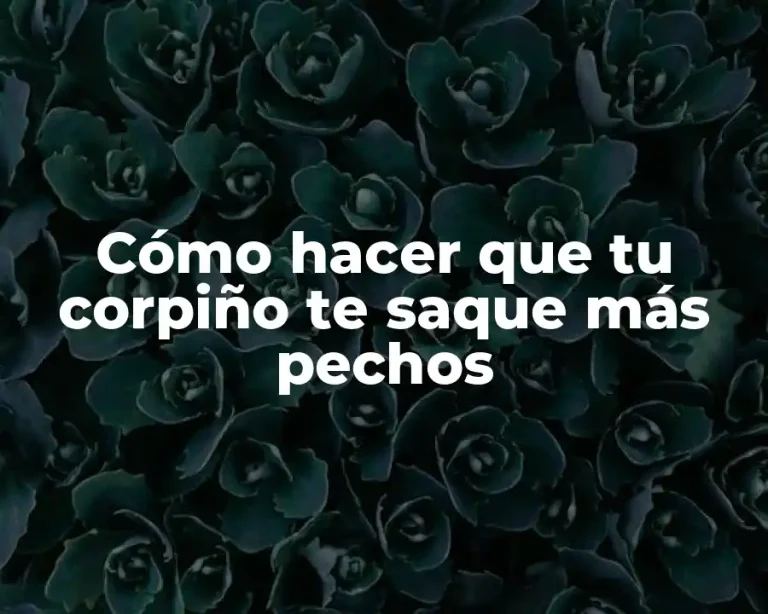 Cómo hacer que tu corpiño te saque más pechos