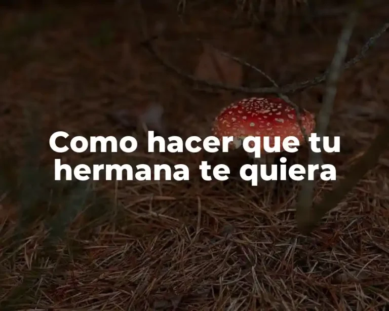 Como hacer que tu hermana te quiera