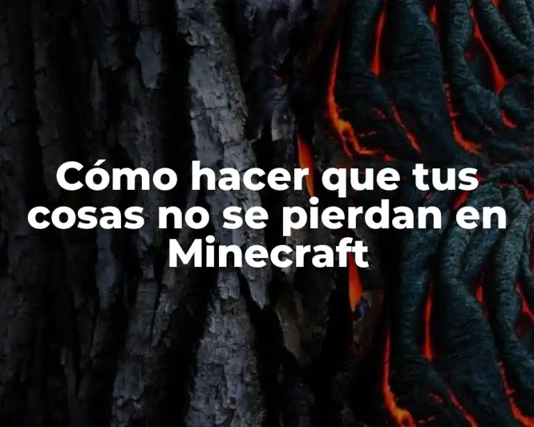 Cómo hacer que tus cosas no se pierdan en Minecraft