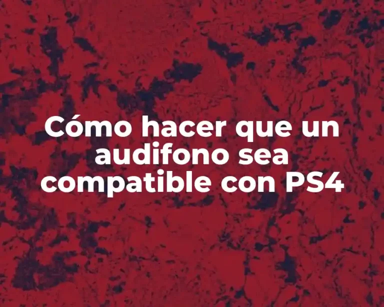 Cómo hacer que un audifono sea compatible con PS4