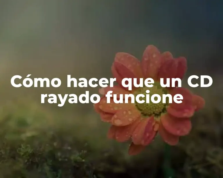 Cómo hacer que un CD rayado funcione