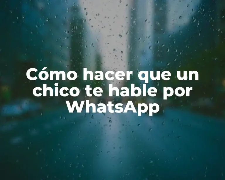 Cómo hacer que un chico te hable por WhatsApp