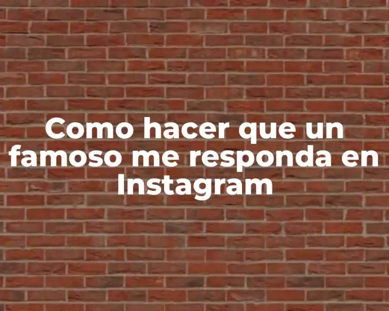 Como hacer que un famoso me responda en Instagram