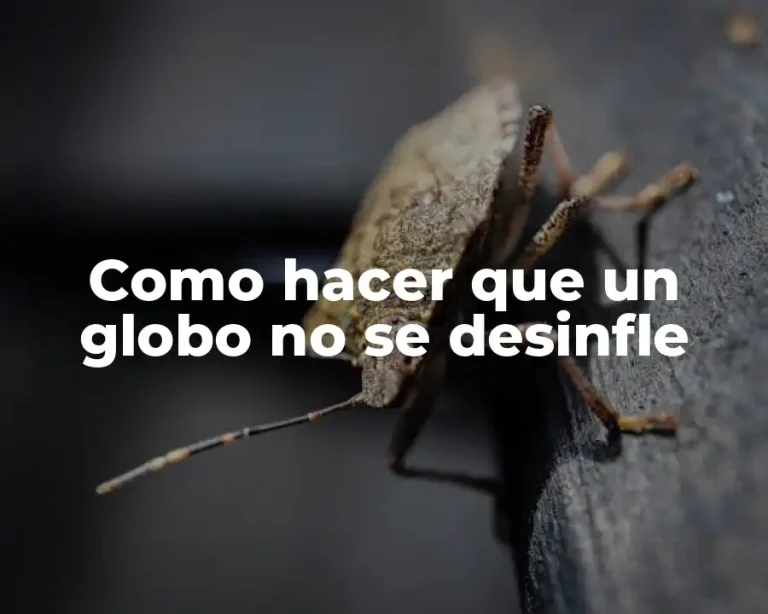 Como hacer que un globo no se desinfle