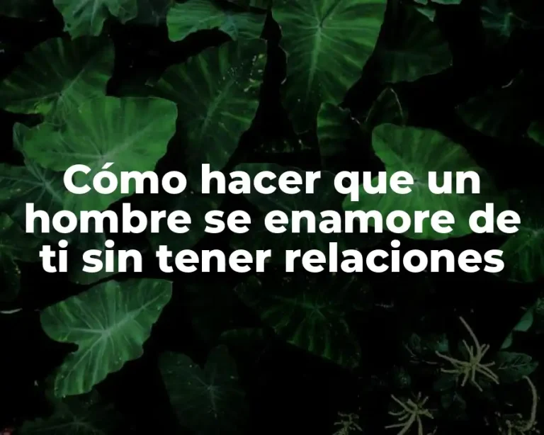 Cómo hacer que un hombre se enamore de ti sin tener relaciones