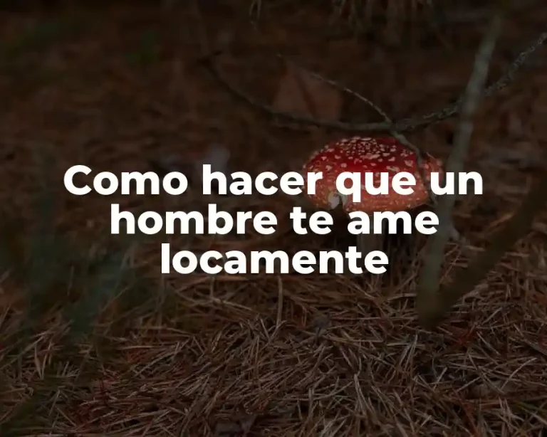 Como hacer que un hombre te ame locamente