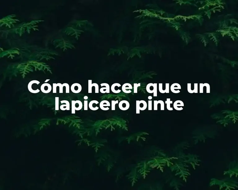 Cómo hacer que un lapicero pinte