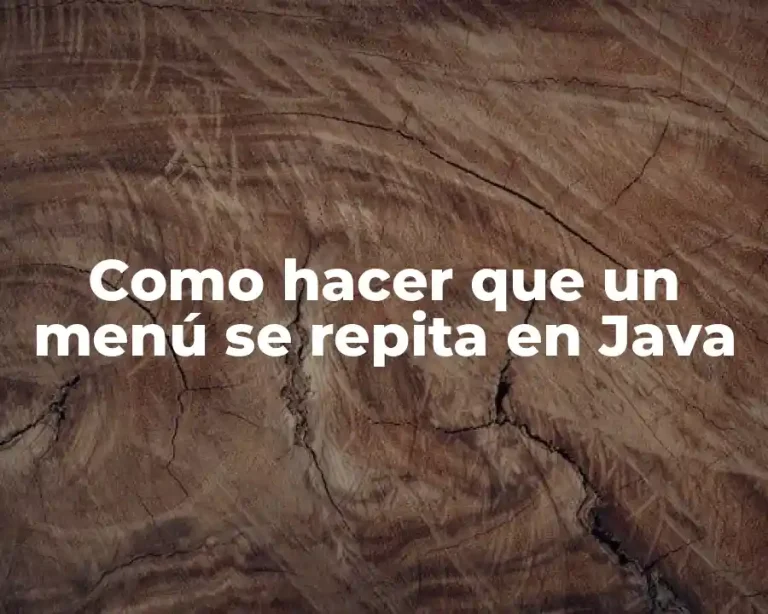 Como hacer que un menú se repita en Java