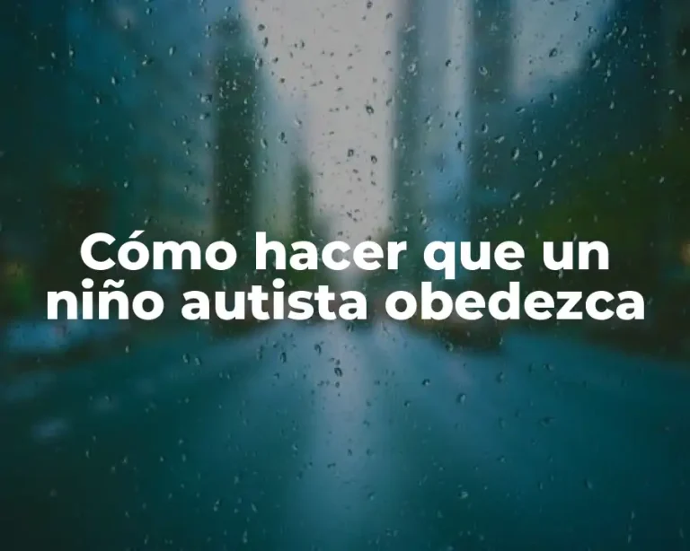 Cómo hacer que un niño autista obedezca