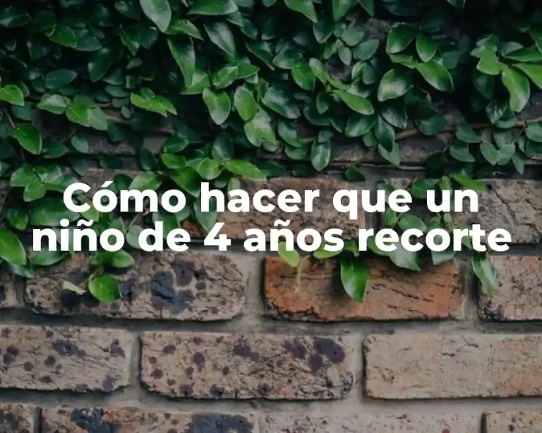 Cómo hacer que un niño de 4 años recorte