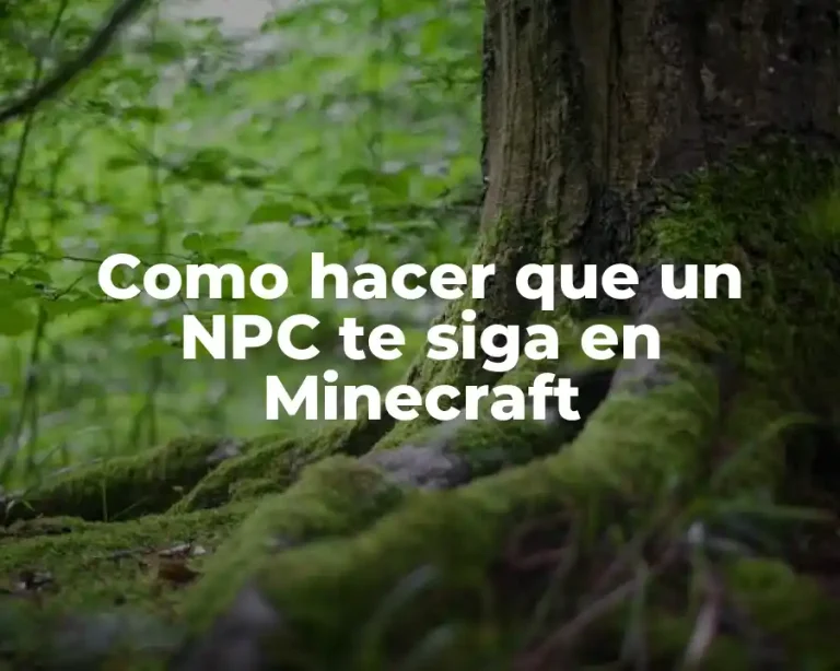 Como hacer que un NPC te siga en Minecraft