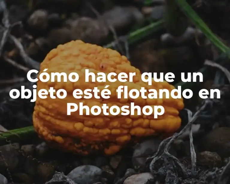Cómo hacer que un objeto esté flotando en Photoshop