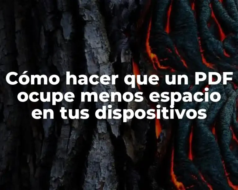Cómo hacer que un PDF ocupe menos espacio en tus dispositivos