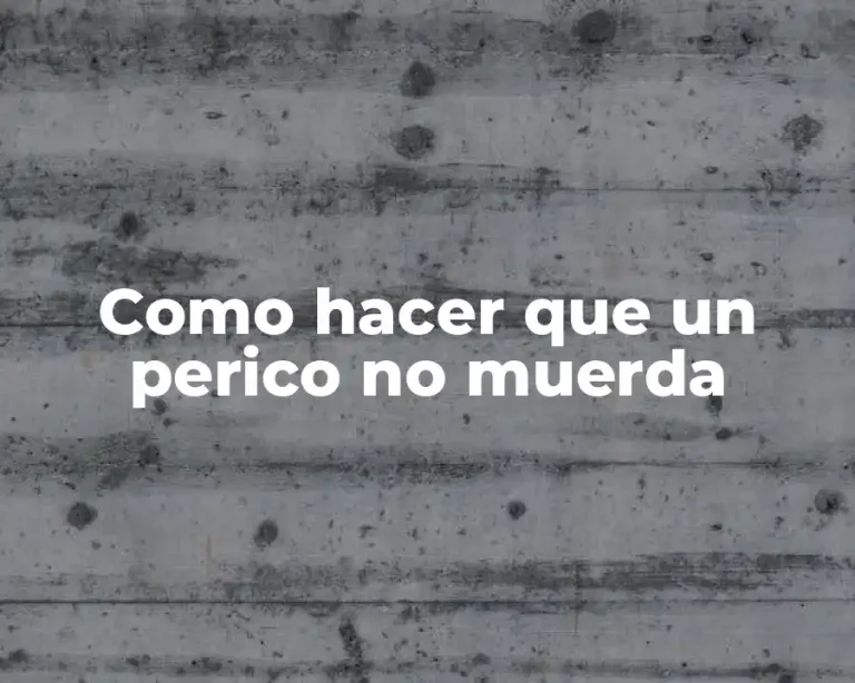 Como hacer que un perico no muerda