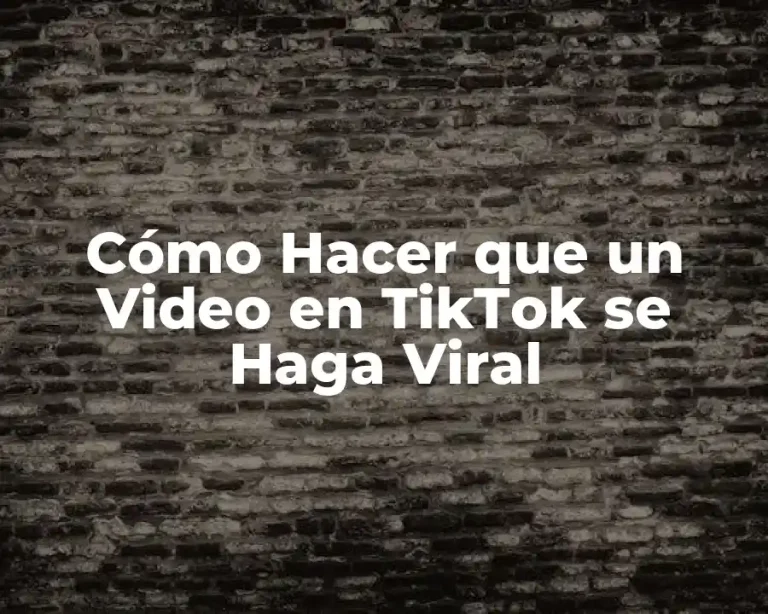 Cómo Hacer que un Video en TikTok se Haga Viral