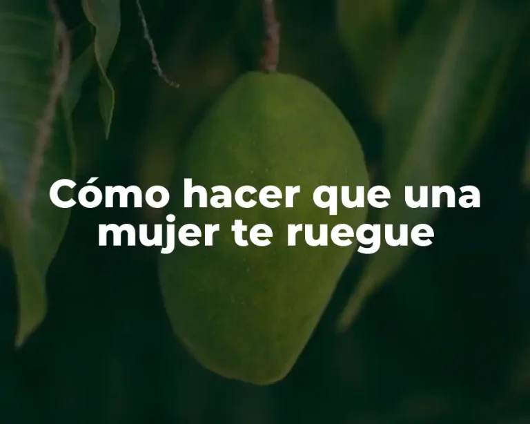 Cómo hacer que una mujer te ruegue