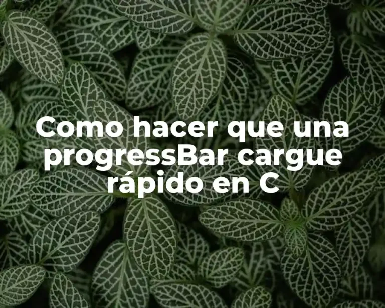 Como hacer que una progressBar cargue rápido en C