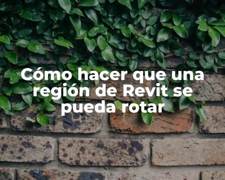 Cómo hacer que una región de Revit se pueda rotar