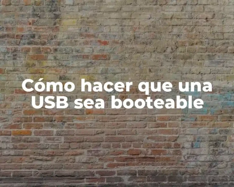 Cómo hacer que una USB sea booteable