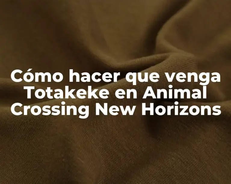 Cómo hacer que venga Totakeke en Animal Crossing New Horizons