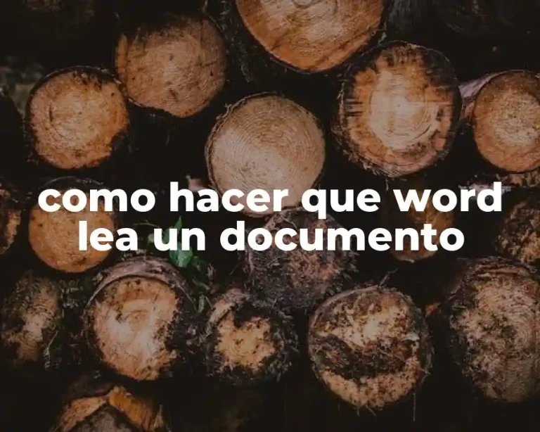 como hacer que word lea un documento