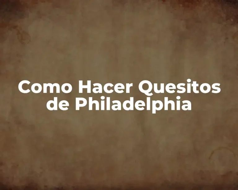 Como Hacer Quesitos de Philadelphia