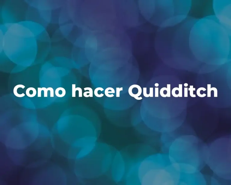 Como hacer Quidditch