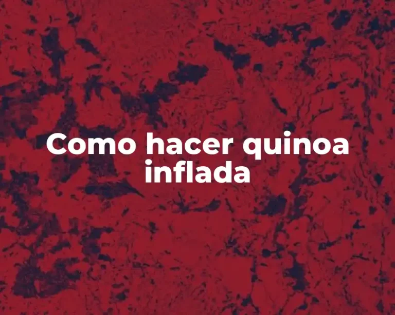 Como hacer quinoa inflada
