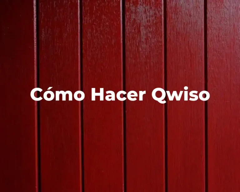 Cómo Hacer Qwiso
