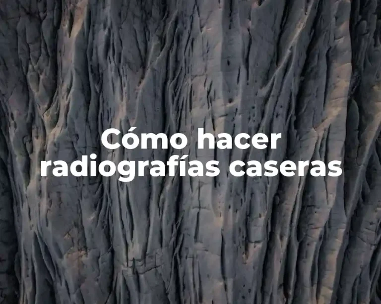 Cómo hacer radiografías caseras