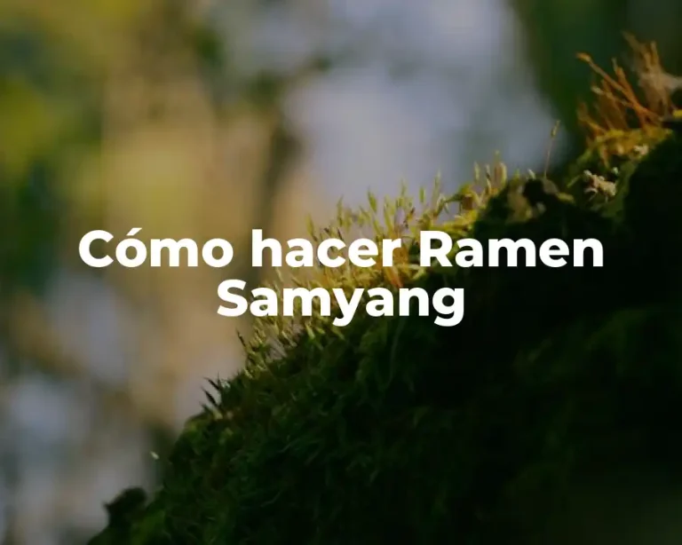 Cómo hacer Ramen Samyang