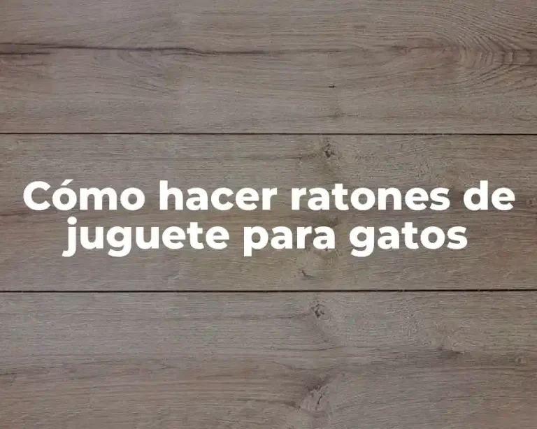 Cómo hacer ratones de juguete para gatos