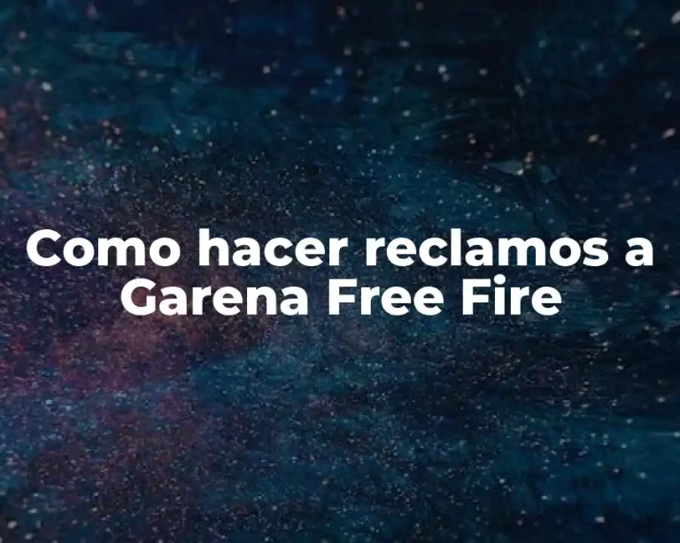 Como hacer reclamos a Garena Free Fire