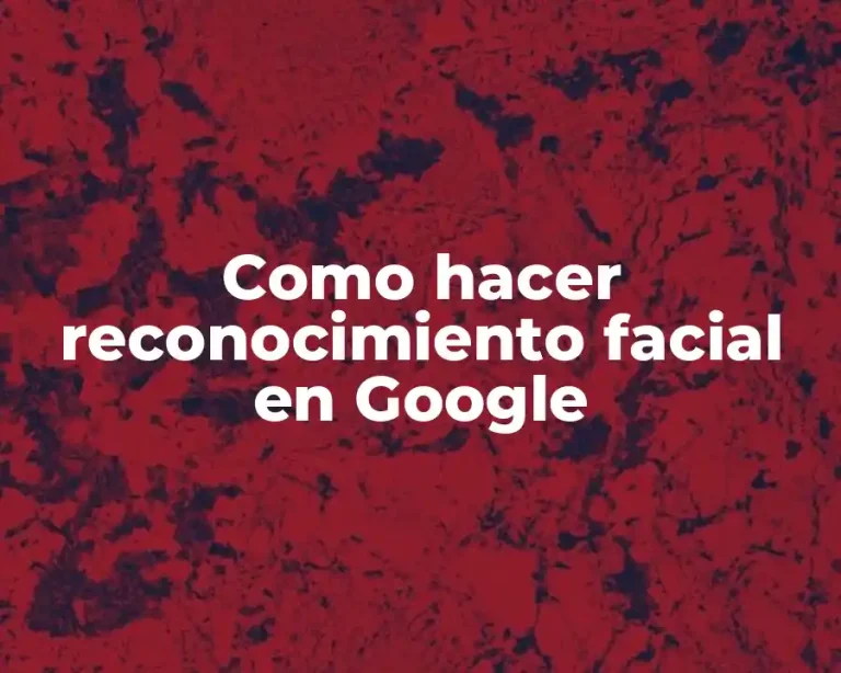 Como hacer reconocimiento facial en Google