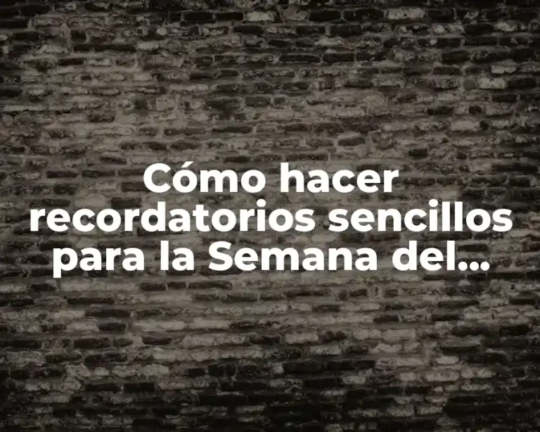 Cómo hacer recordatorios sencillos para la Semana del Libro