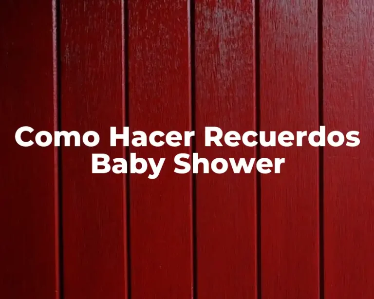 Como Hacer Recuerdos Baby Shower