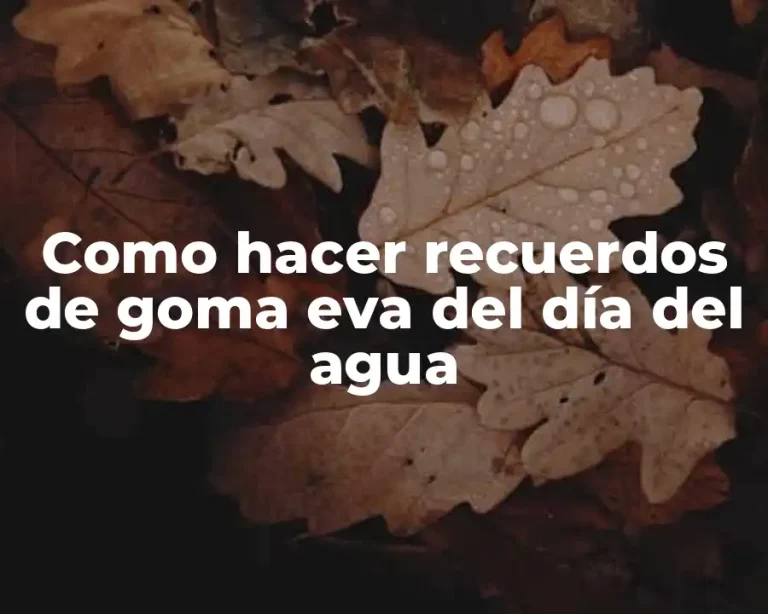 Como hacer recuerdos de goma eva del día del agua