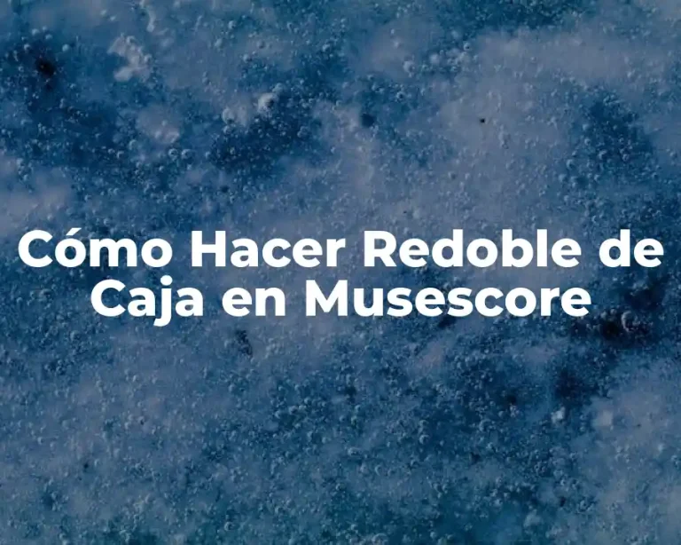 Cómo Hacer Redoble de Caja en Musescore